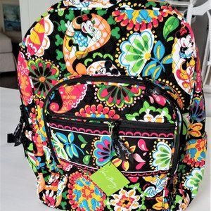 Vera Bradley Disney Parks Midnight with Mickey large backpack NWT RARE